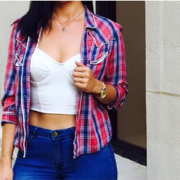 Ralph Lauren Tops - RALPH LAUREN PLAID TOP